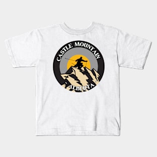 Castle Mountain Resort Ski -  Alberta Kids T-Shirt